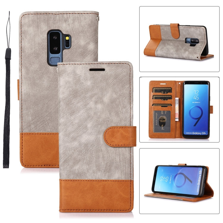 For Samsung Galaxy S9+ Splicing Leather Phone Case