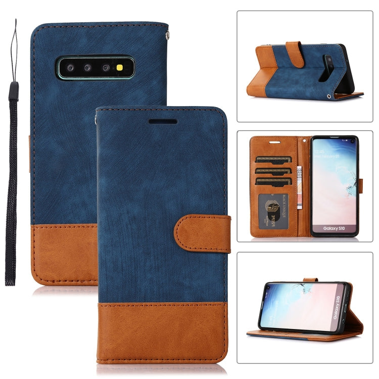 For Samsung Galaxy S10 Splicing Leather Phone Case