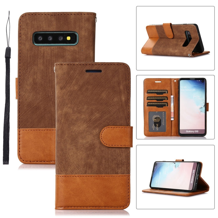 For Samsung Galaxy S10 Splicing Leather Phone Case