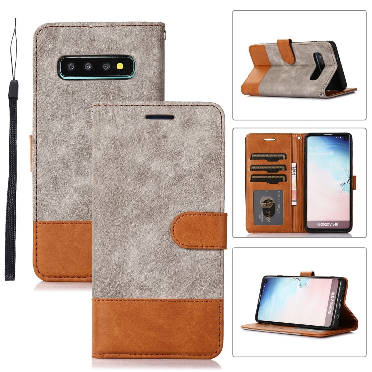For Samsung Galaxy S10 Splicing Leather Phone Case