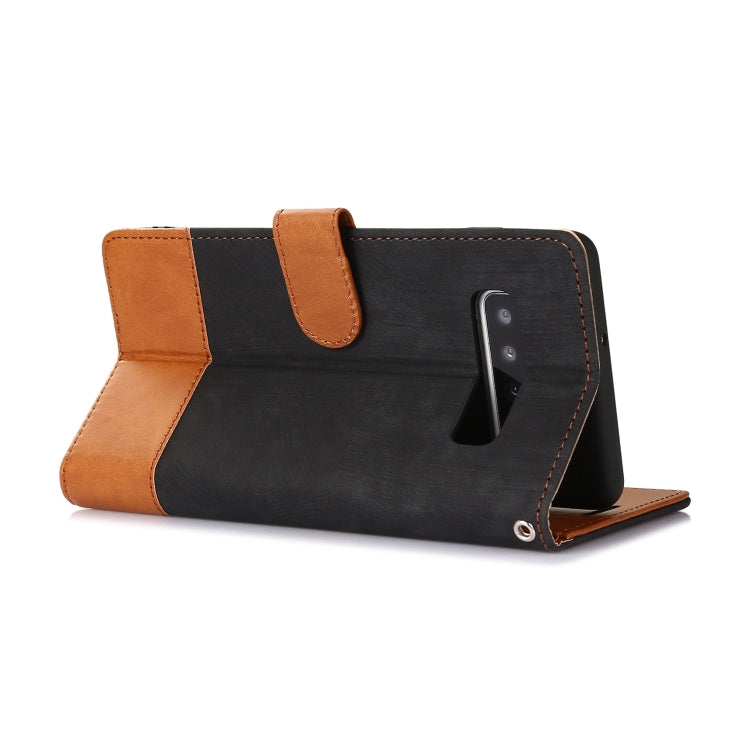 For Samsung Galaxy S10+ Splicing Leather Phone Case