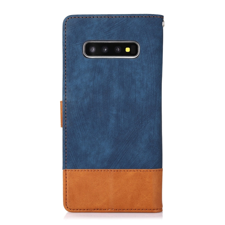 For Samsung Galaxy S10+ Splicing Leather Phone Case
