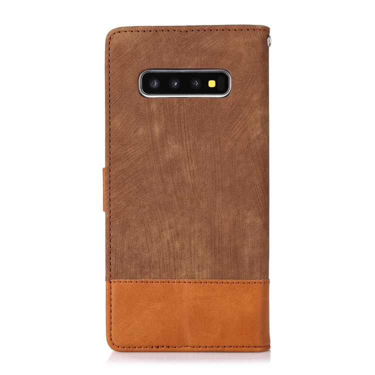 For Samsung Galaxy S10+ Splicing Leather Phone Case