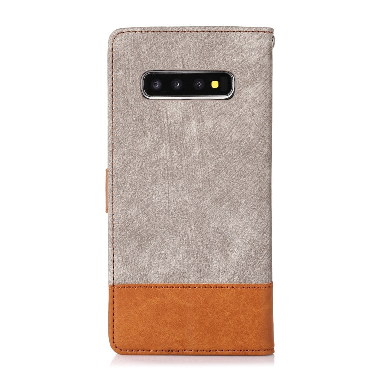 For Samsung Galaxy S10+ Splicing Leather Phone Case