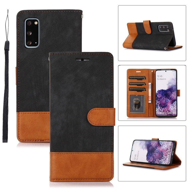 For Samsung Galaxy S20 Splicing Leather Phone Case