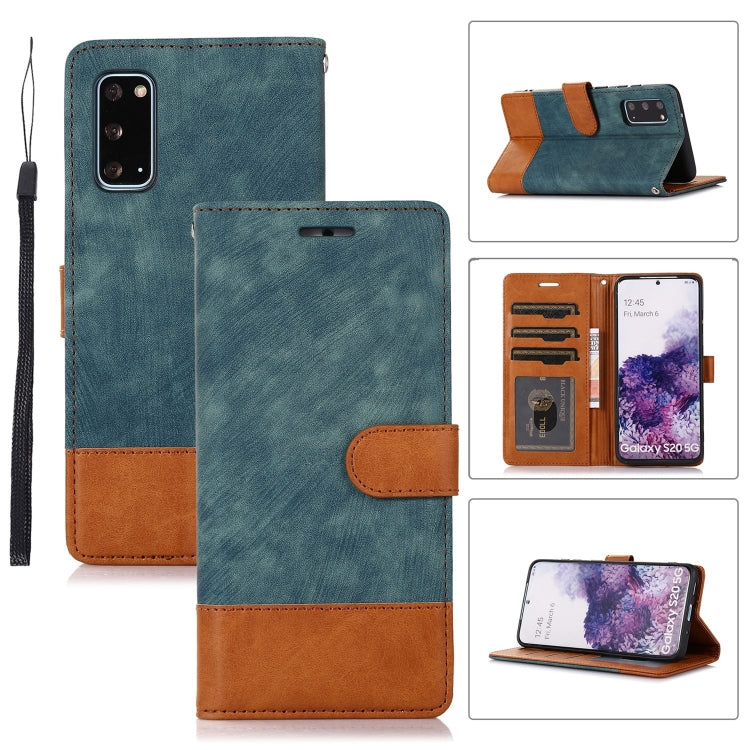 For Samsung Galaxy S20 Splicing Leather Phone Case
