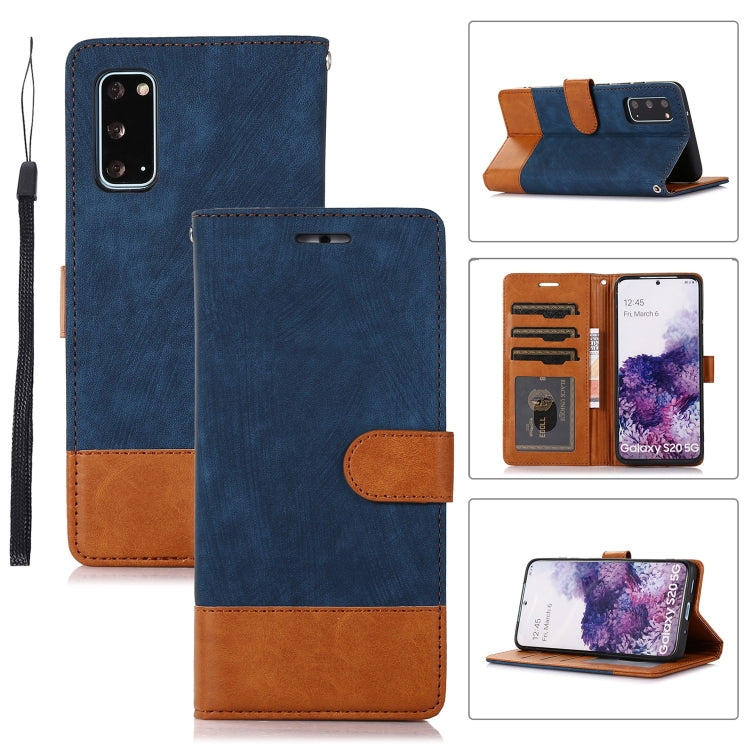 For Samsung Galaxy S20 Splicing Leather Phone Case