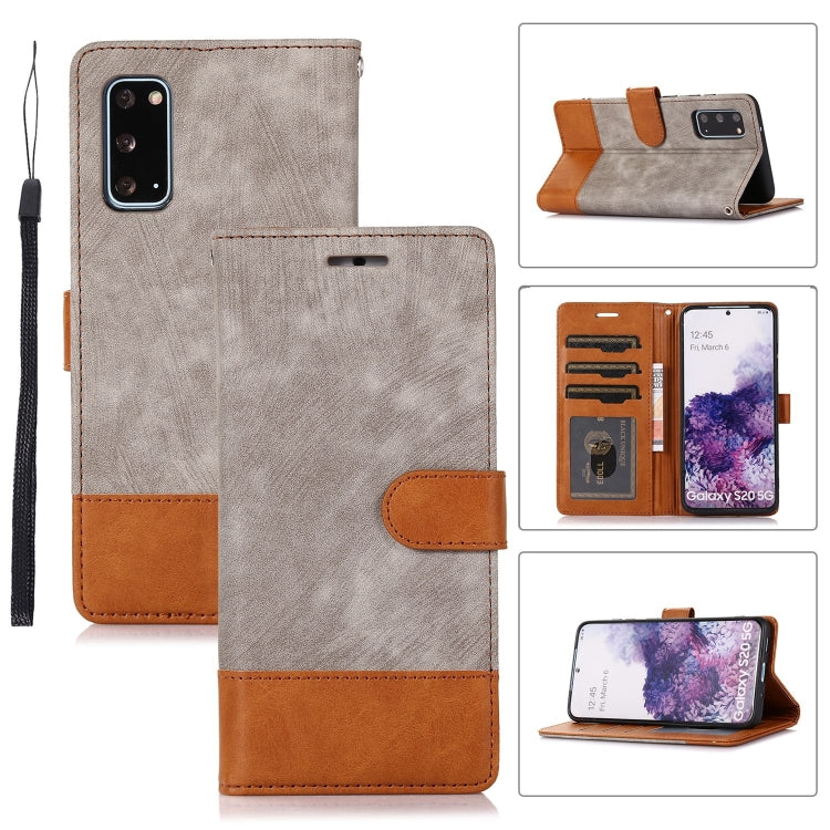 For Samsung Galaxy S20 Splicing Leather Phone Case
