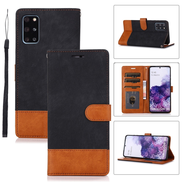 For Samsung Galaxy S20+ Splicing Leather Phone Case