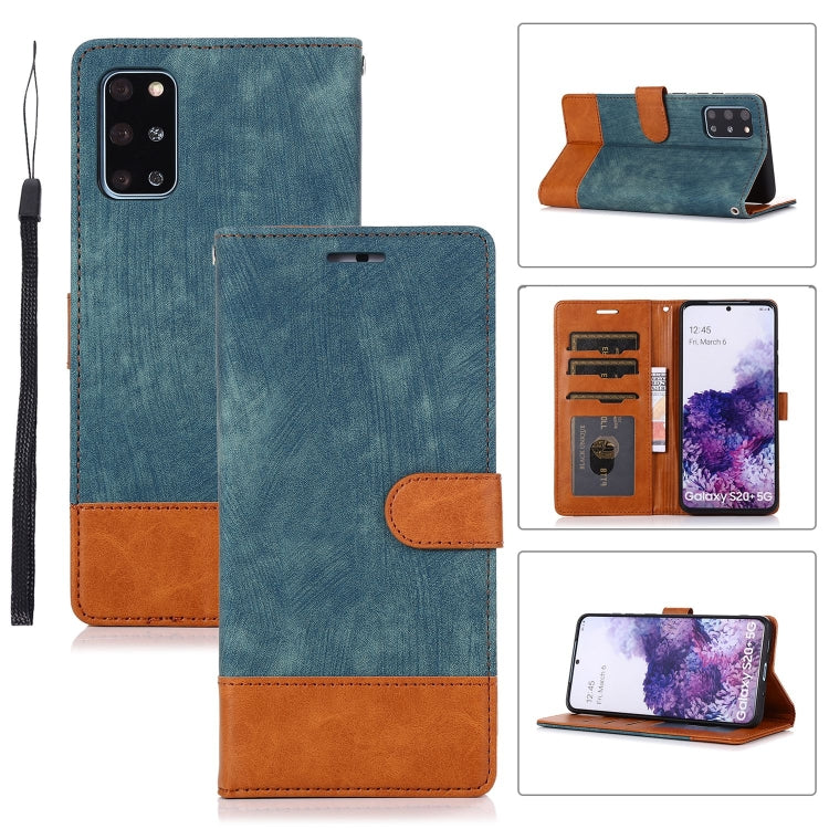 For Samsung Galaxy S20+ Splicing Leather Phone Case