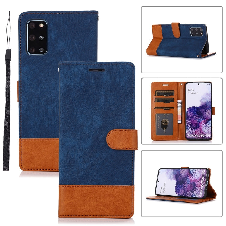 For Samsung Galaxy S20+ Splicing Leather Phone Case