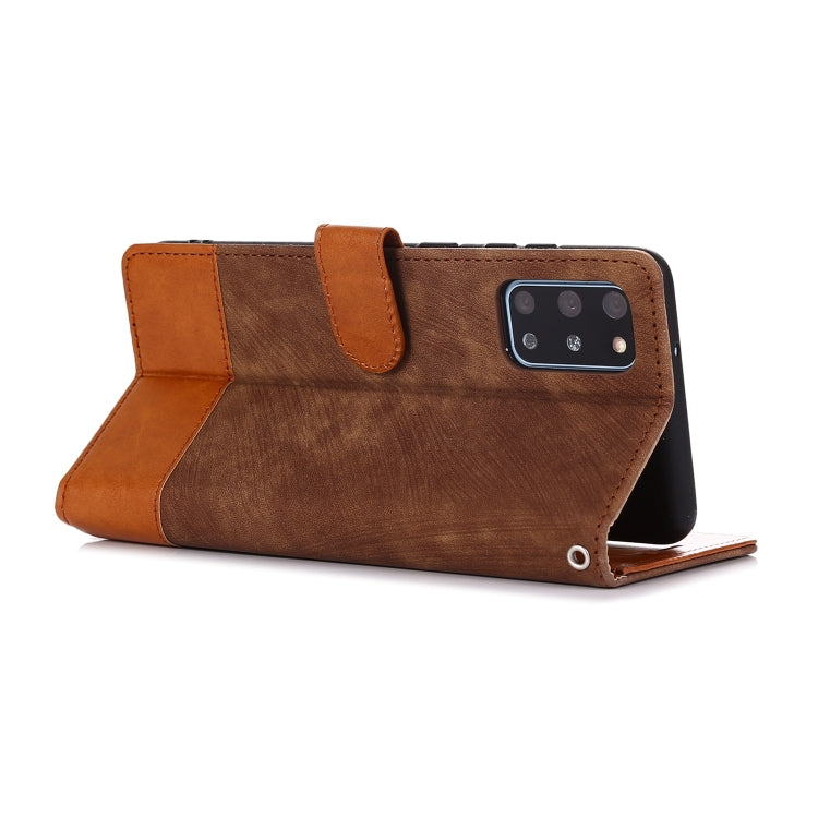 For Samsung Galaxy S20+ Splicing Leather Phone Case