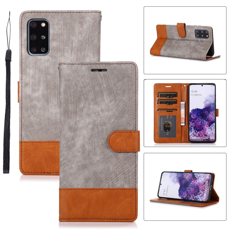 For Samsung Galaxy S20+ Splicing Leather Phone Case