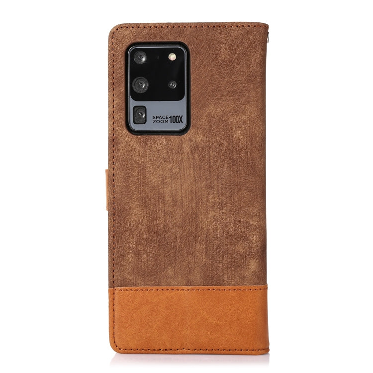 For Samsung Galaxy S20 Ultra Splicing Leather Phone Case
