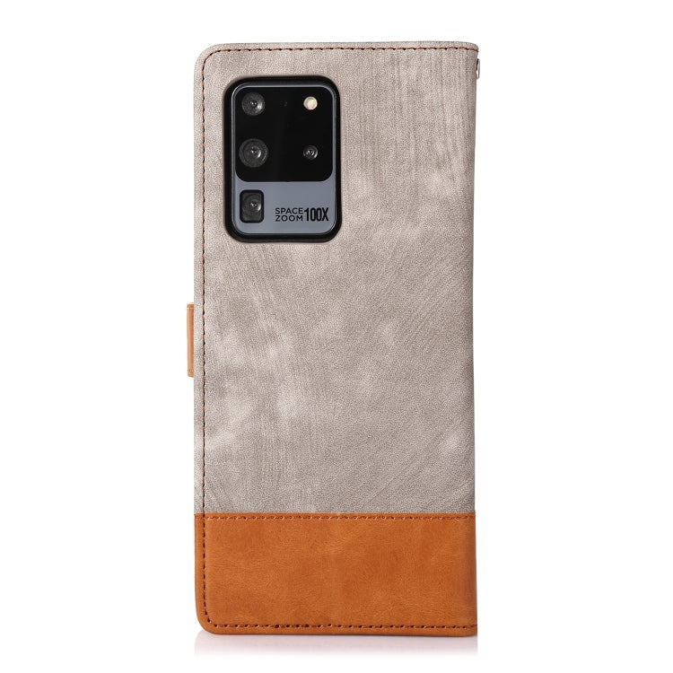 For Samsung Galaxy S20 Ultra Splicing Leather Phone Case