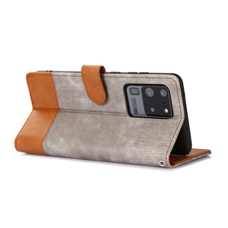 For Samsung Galaxy S20 Ultra Splicing Leather Phone Case
