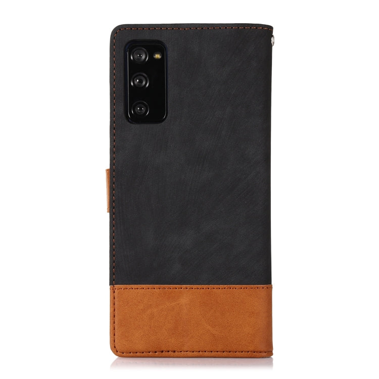 For Samsung Galaxy S20 FE Splicing Leather Phone Case