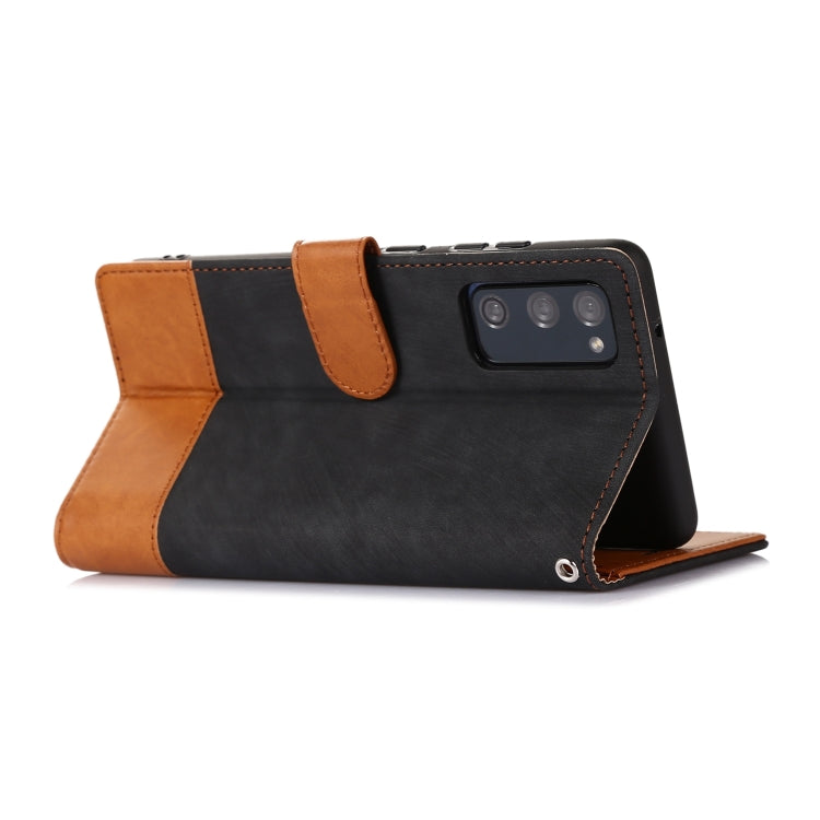 For Samsung Galaxy S20 FE Splicing Leather Phone Case