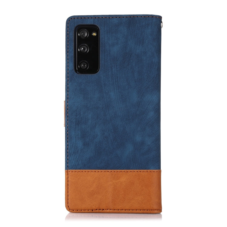 For Samsung Galaxy S20 FE Splicing Leather Phone Case