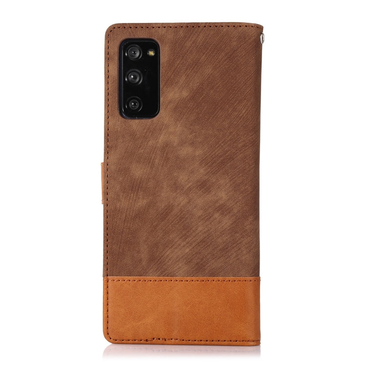 For Samsung Galaxy S20 FE Splicing Leather Phone Case