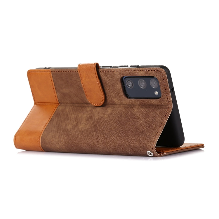 For Samsung Galaxy S20 FE Splicing Leather Phone Case