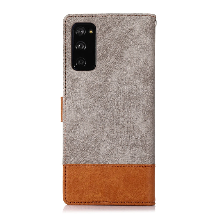 For Samsung Galaxy S20 FE Splicing Leather Phone Case