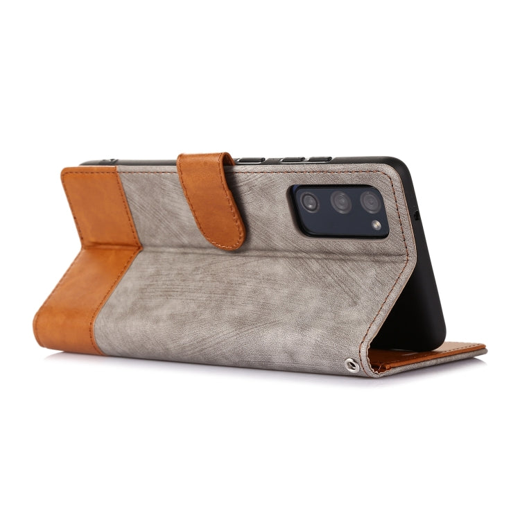 For Samsung Galaxy S20 FE Splicing Leather Phone Case