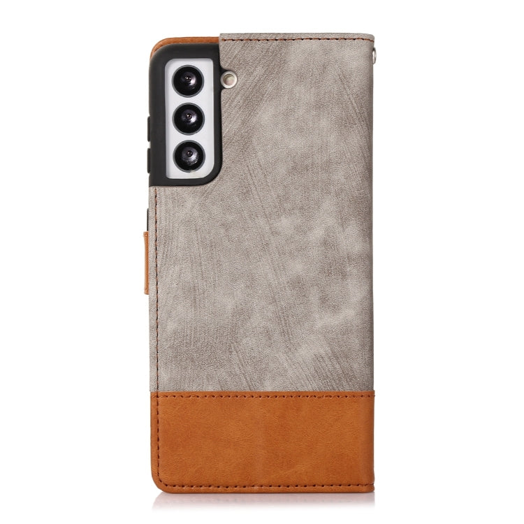 For Samsung Galaxy S21 5G Splicing Leather Phone Case
