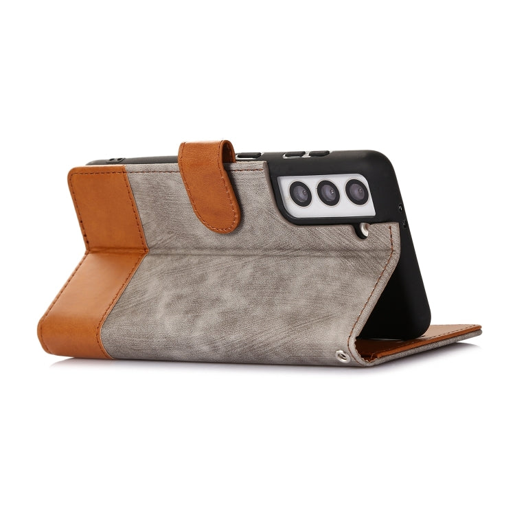 For Samsung Galaxy S21 5G Splicing Leather Phone Case