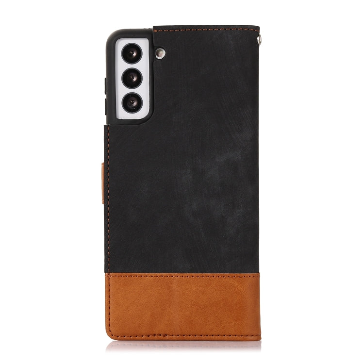 For Samsung Galaxy S21+ 5G Splicing Leather Phone Case