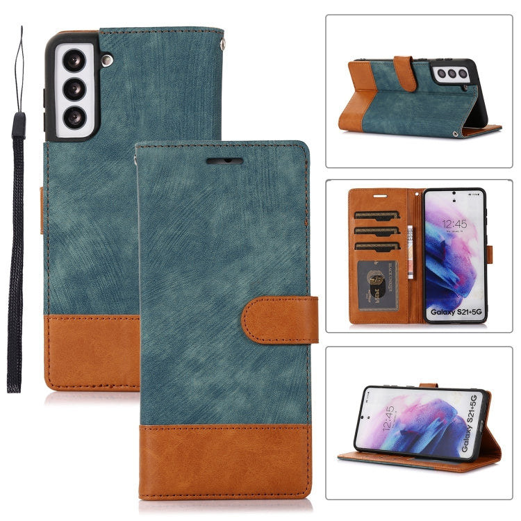 For Samsung Galaxy S21+ 5G Splicing Leather Phone Case