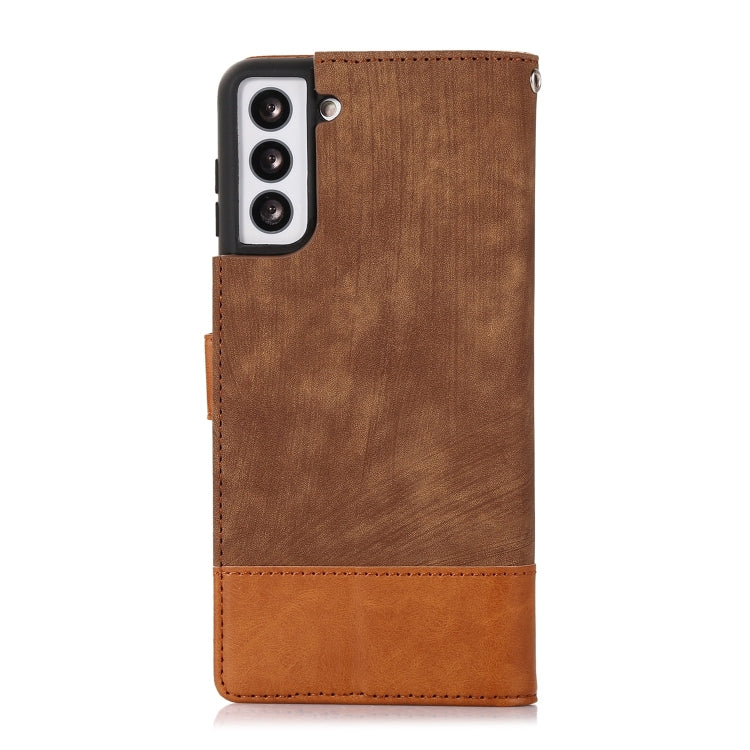 For Samsung Galaxy S21+ 5G Splicing Leather Phone Case