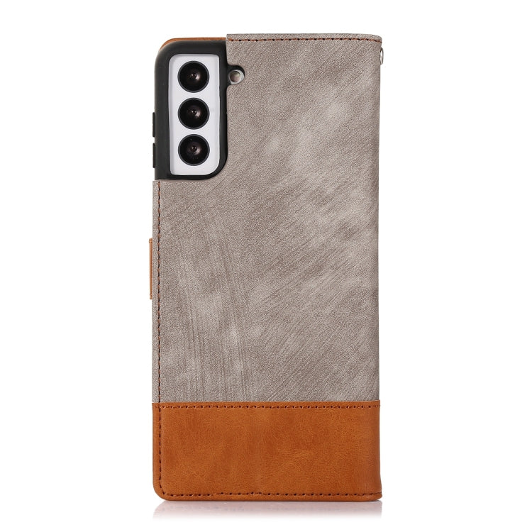 For Samsung Galaxy S21+ 5G Splicing Leather Phone Case