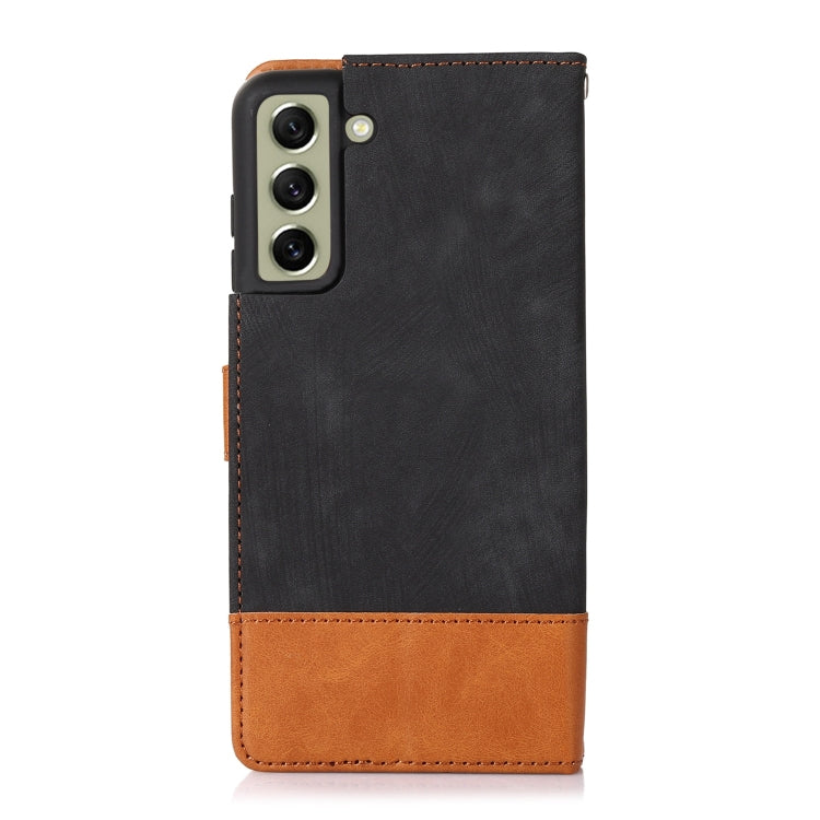 For Samsung Galaxy S21 FE 5G Splicing Leather Phone Case