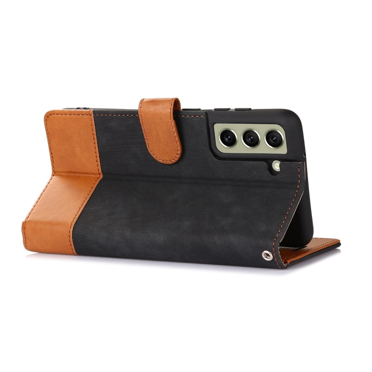 For Samsung Galaxy S21 FE 5G Splicing Leather Phone Case