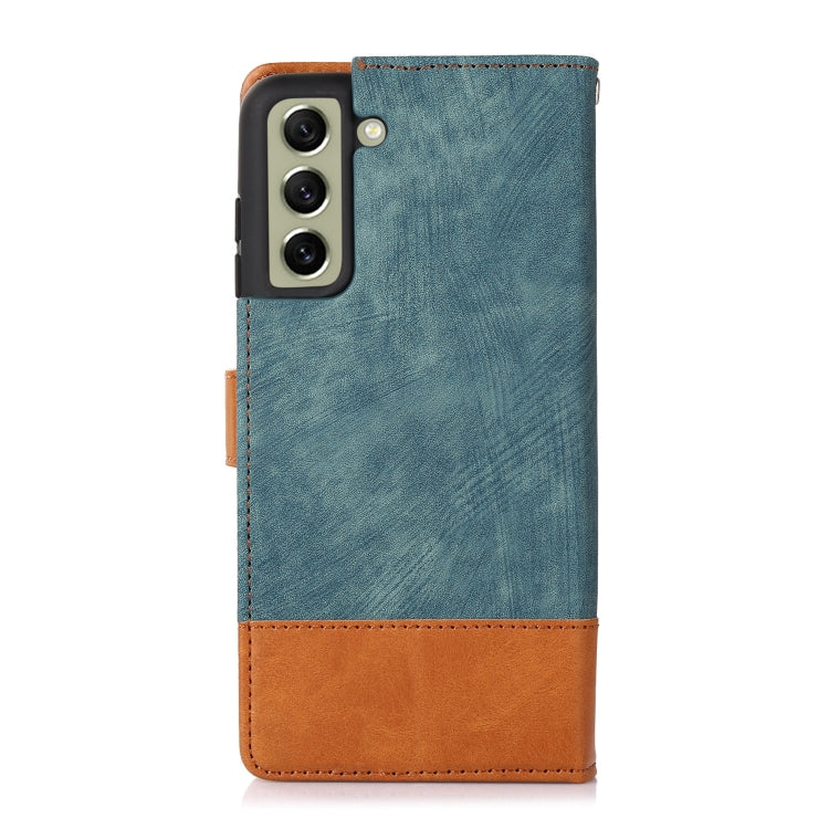 For Samsung Galaxy S21 FE 5G Splicing Leather Phone Case