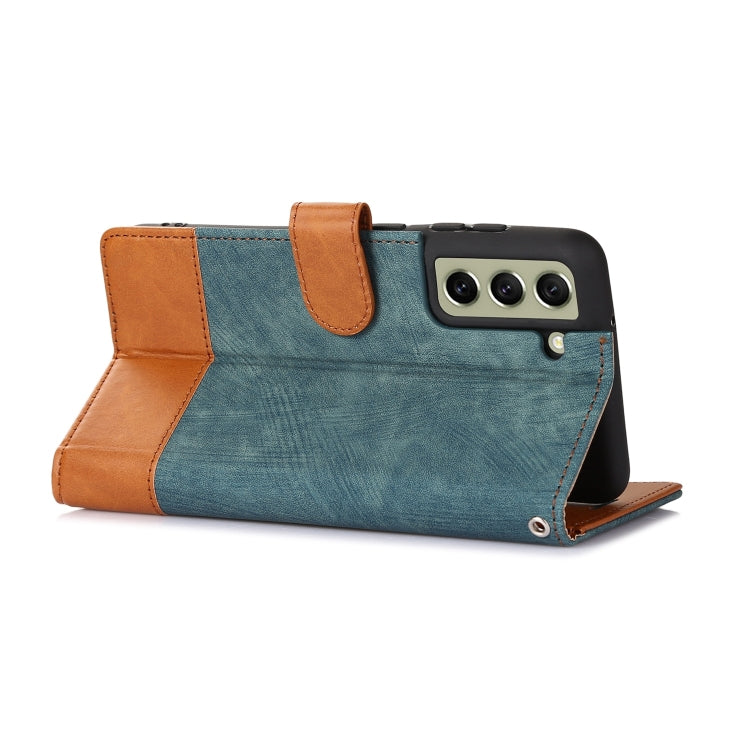 For Samsung Galaxy S21 FE 5G Splicing Leather Phone Case