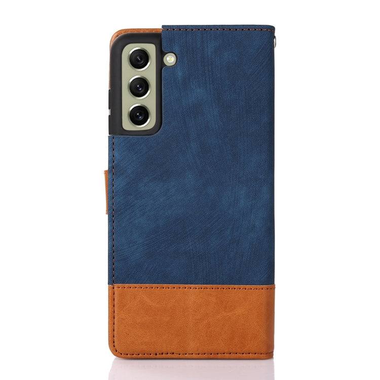 For Samsung Galaxy S21 FE 5G Splicing Leather Phone Case