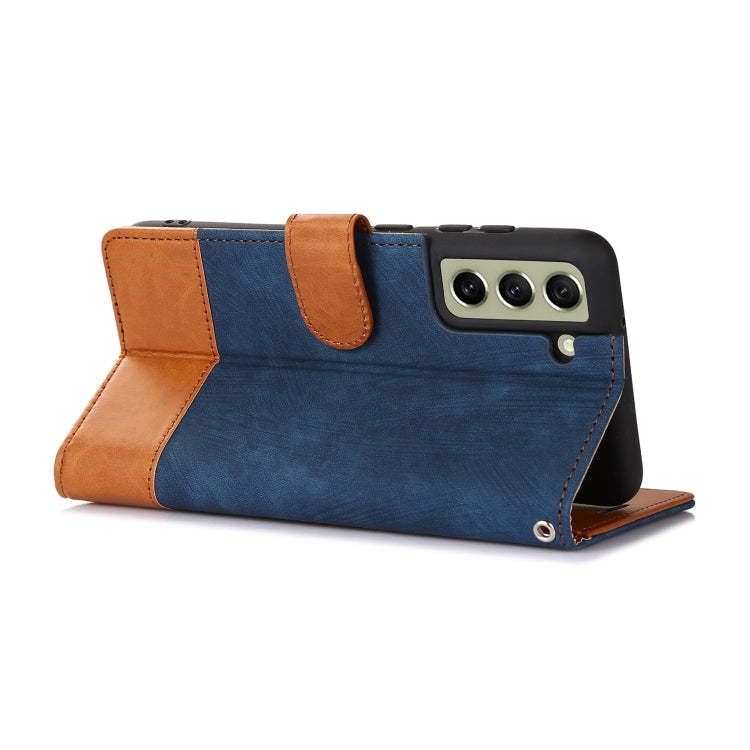 For Samsung Galaxy S21 FE 5G Splicing Leather Phone Case