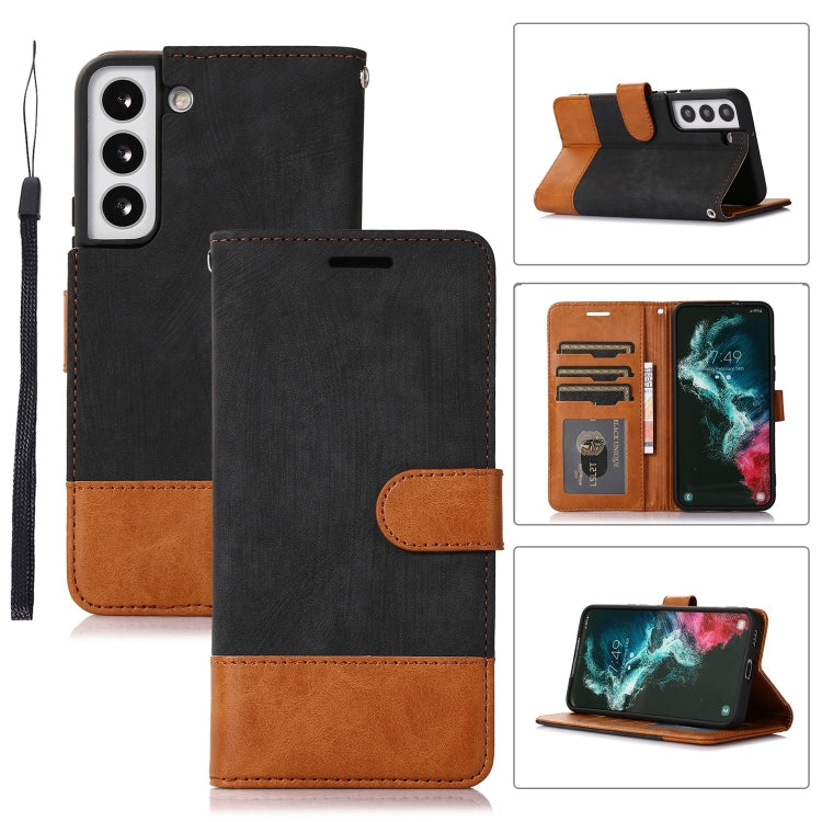 For Samsung Galaxy S22 5G Splicing Leather Phone Case