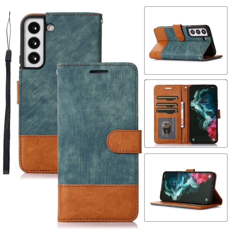 For Samsung Galaxy S22 5G Splicing Leather Phone Case
