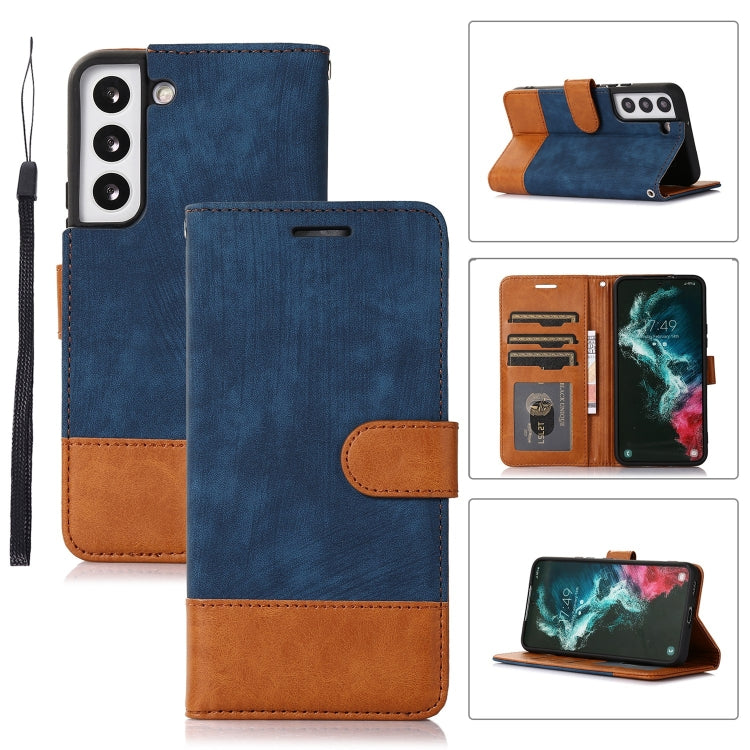 For Samsung Galaxy S22 5G Splicing Leather Phone Case