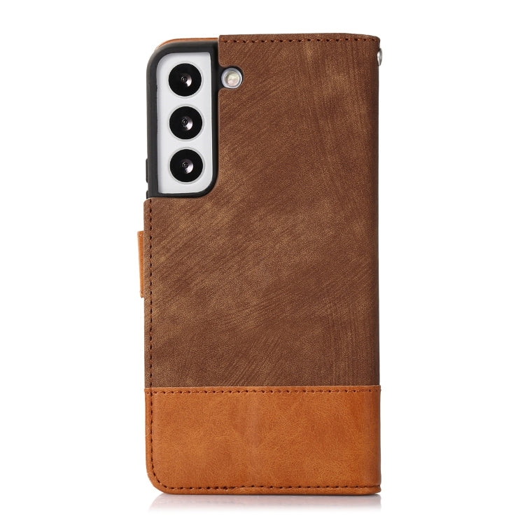 For Samsung Galaxy S22 5G Splicing Leather Phone Case
