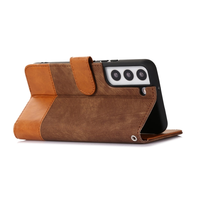 For Samsung Galaxy S22 5G Splicing Leather Phone Case