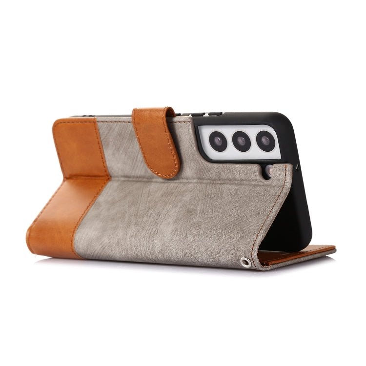 For Samsung Galaxy S22 5G Splicing Leather Phone Case