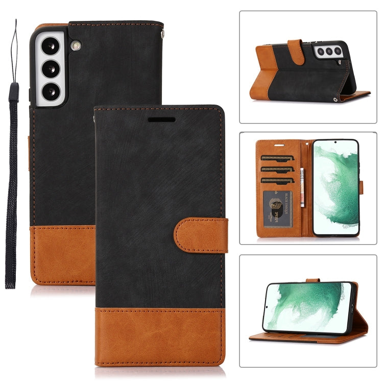 For Samsung Galaxy S22+ 5G Splicing Leather Phone Case
