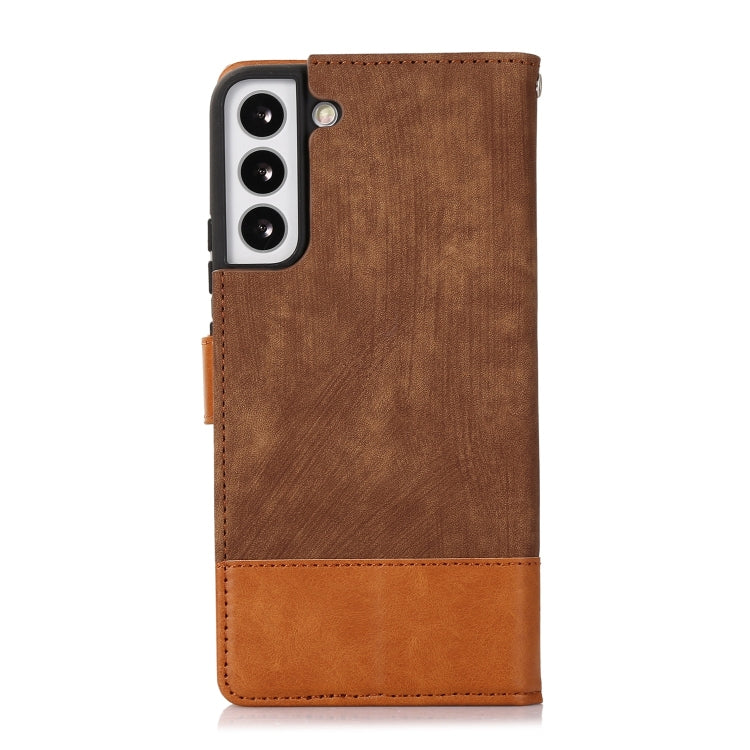 For Samsung Galaxy S22+ 5G Splicing Leather Phone Case
