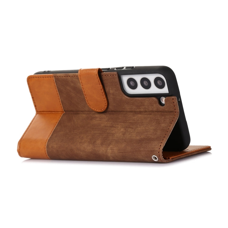 For Samsung Galaxy S22+ 5G Splicing Leather Phone Case