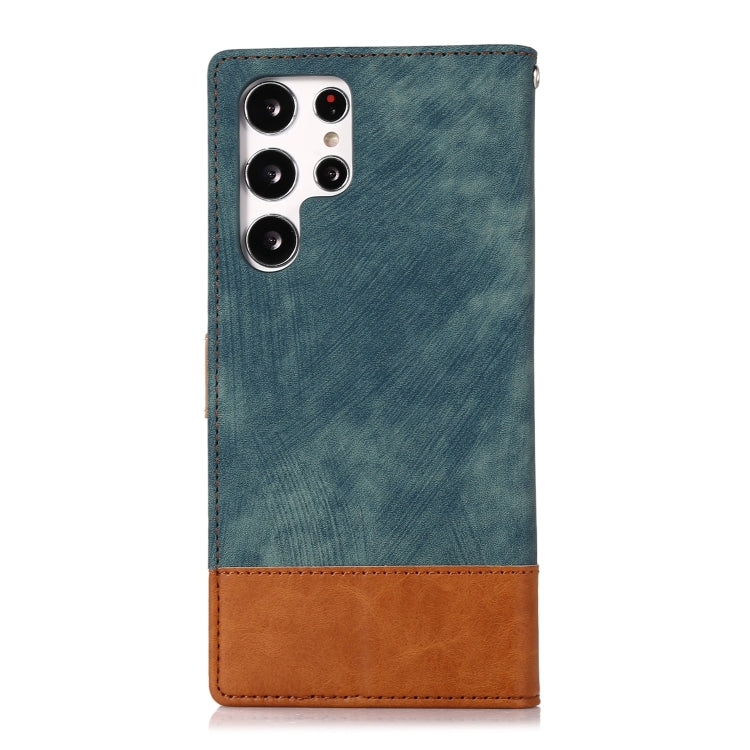 For Samsung Galaxy S22 Ultra 5G Splicing Leather Phone Case
