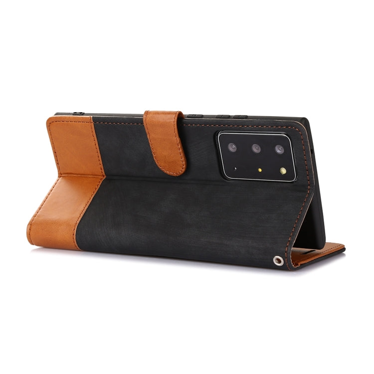 For Samsung Galaxy Note20 Ultra Splicing Leather Phone Case